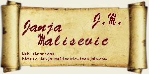 Janja Mališević vizit kartica